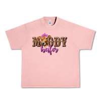 Salmon Moody Heifer with Leopard Urban Heavy Tee - texasbilliewilder