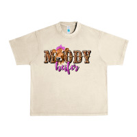 Sandshell Moody Heifer with Leopard Urban Heavy Tee - texasbilliewilder