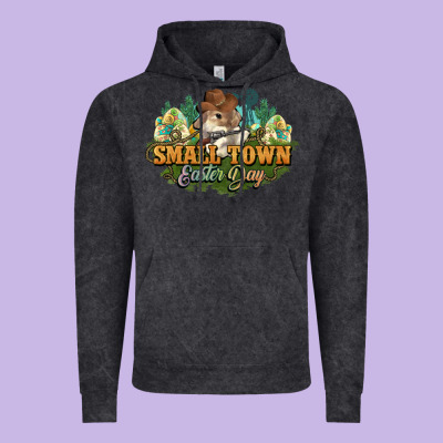 Small Town Easter Day Vintage Hoodie Designed By Nancycooperartshop