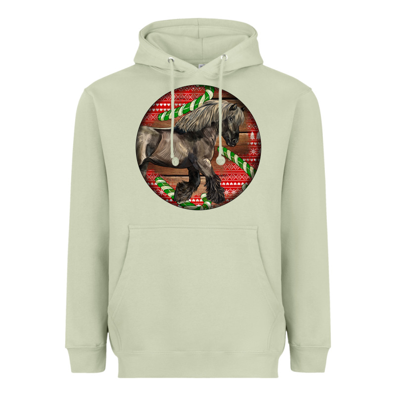 Belgian Horse Christmas Heavyweight Hoodie by LillyAllenDesigns | Teevron