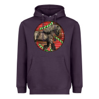 Plum Belgian Horse Christmas Heavyweight Hoodie - LillyAllenDesigns