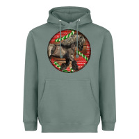 Sage Belgian Horse Christmas Heavyweight Hoodie - LillyAllenDesigns