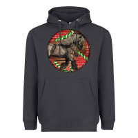 Smoke Belgian Horse Christmas Heavyweight Hoodie - LillyAllenDesigns