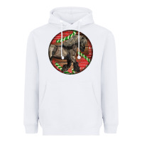 White Belgian Horse Christmas Heavyweight Hoodie - LillyAllenDesigns