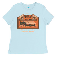 Baby Blue thomas' english muffins (clean  for darker shirts) Ladies Tee - tuanDangUi