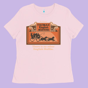 Thomas' English Muffins (clean  For Darker Shirts) Ladies Tee Designed By Tuandangui