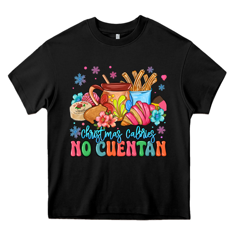 Christmas Calories No Cuentan Mexican Heavy Core Tee by MaliasSmallBusiness | Teevron