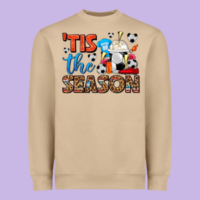Tis The Season  Soccer  Frappe Coffee Heavyweight Sweatshirt Designed By Fadigitalartstudio