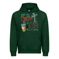 Forest Green give me coffee to get me started & jesus to keep me going Urban Hoodie - BarkalooDesign
