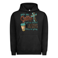 Pigment Black give me coffee to get me started & jesus to keep me going Urban Hoodie - BarkalooDesign