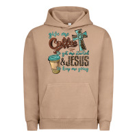 Pigment Burro give me coffee to get me started & jesus to keep me going Urban Hoodie - BarkalooDesign