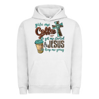 Pigment Lunar Rock give me coffee to get me started & jesus to keep me going Urban Hoodie - BarkalooDesign
