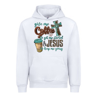 White give me coffee to get me started & jesus to keep me going Urban Hoodie - BarkalooDesign