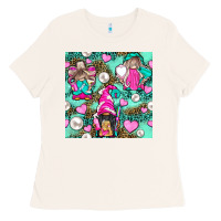 Bone Hairdresser Gnomes With Hearts And Pearls With Leopard Ladies Tee - BundleAndBundleShop