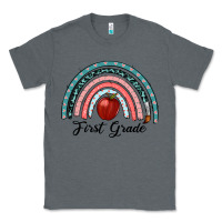 Charcoal Heather first grade rainbow Classic Tee - RanaPortraitStore