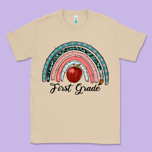 First Grade Rainbow Classic Tee Designed By Ranaportraitstore