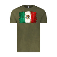 Vintage Olive Mexican Flag Vintage Tee - texasbilliewilder