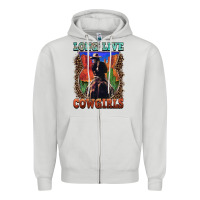 Dove Grey long live cowgirls Zipper Hoodie - FaDigitalArtStudio