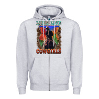 Heather Grey long live cowgirls Zipper Hoodie - FaDigitalArtStudio