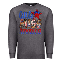 Charcoal Heather little miss america Premium Sweatshirt - Artiststas