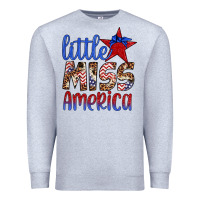 Heather Grey little miss america Premium Sweatshirt - Artiststas