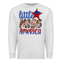 Oatmeal Heather little miss america Premium Sweatshirt - Artiststas