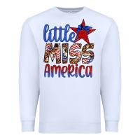White little miss america Premium Sweatshirt - Artiststas
