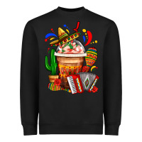 Mexican Frappe With Cactus Sombrero And Maracas Heavyweight Sweatshirt | Teevron