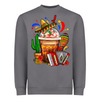 Storm Mexican Frappe With Cactus Sombrero And Maracas Heavyweight Sweatshirt - FaDigitalArtStudio
