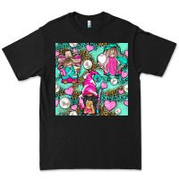 Black Hairdresser Gnomes With Hearts And Pearls With Leopard Premium Tee - BundleAndBundleShop