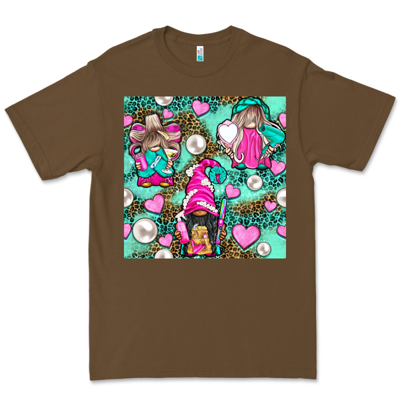 Hairdresser Gnomes With Hearts And Pearls With Leopard Premium Tee by BundleAndBundleShop | Teevron