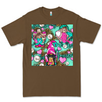 Cacao Hairdresser Gnomes With Hearts And Pearls With Leopard Premium Tee - BundleAndBundleShop