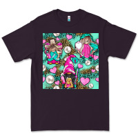 Plum Hairdresser Gnomes With Hearts And Pearls With Leopard Premium Tee - BundleAndBundleShop
