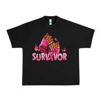 Black Breast Cancer survivor afro nails Urban Heavy Tee - NancyCooperArtShop