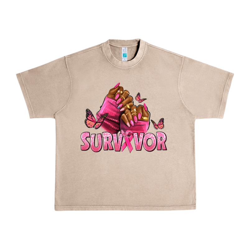 Breast Cancer Survivor Afro Nails Urban Heavy Tee by NancyCooperArtShop | Teevron