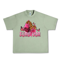 Oil Green Breast Cancer survivor afro nails Urban Heavy Tee - NancyCooperArtShop