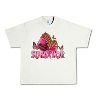 Pistachio Breast Cancer survivor afro nails Urban Heavy Tee - NancyCooperArtShop