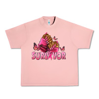 Salmon Breast Cancer survivor afro nails Urban Heavy Tee - NancyCooperArtShop