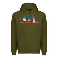Army Green fourth of july popsicle Premium Hoodie - RanaPortraitStore