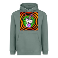 Sage halloween bichons frise dog Heavyweight Hoodie - LillyAllenDesigns