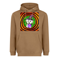 Toasted Coconut halloween bichons frise dog Heavyweight Hoodie - LillyAllenDesigns
