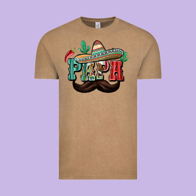 Mexican Papa Vintage Tee Designed By Texasbilliewilder