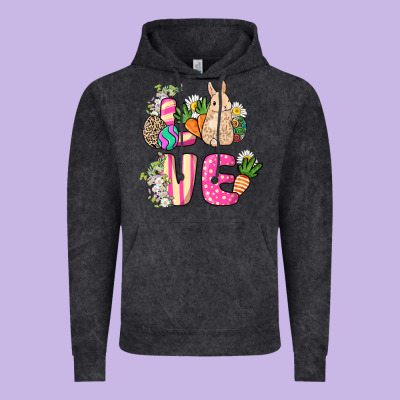 Love Easter Vintage Hoodie Designed By Nancycooperartshop