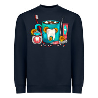 Navy Dentist Coffee Heavyweight Sweatshirt - FaDigitalArtStudio