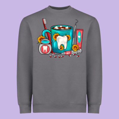 Dentist Coffee Heavyweight Sweatshirt Designed By Fadigitalartstudio
