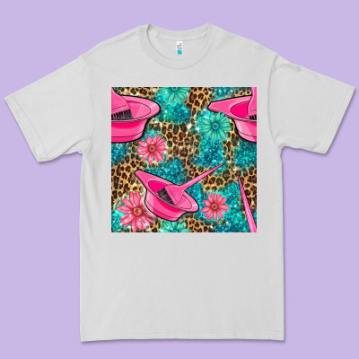 Hairdresser Hair Color Mixing Bowl And Dye Brush With Flowers And Leop Premium Tee Designed By Bundleandbundleshop