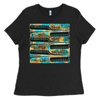 Black Hairdresser Parting Comb With Leopard And Glitter Seamless Pattern Bbs Ladies Tee - BundleAndBundleShop