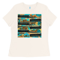 Bone Hairdresser Parting Comb With Leopard And Glitter Seamless Pattern Bbs Ladies Tee - BundleAndBundleShop