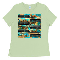 Matcha Hairdresser Parting Comb With Leopard And Glitter Seamless Pattern Bbs Ladies Tee - BundleAndBundleShop