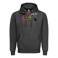 Charcoal Heather it's spooky season Zipper Hoodie - BundleAndBundleShop